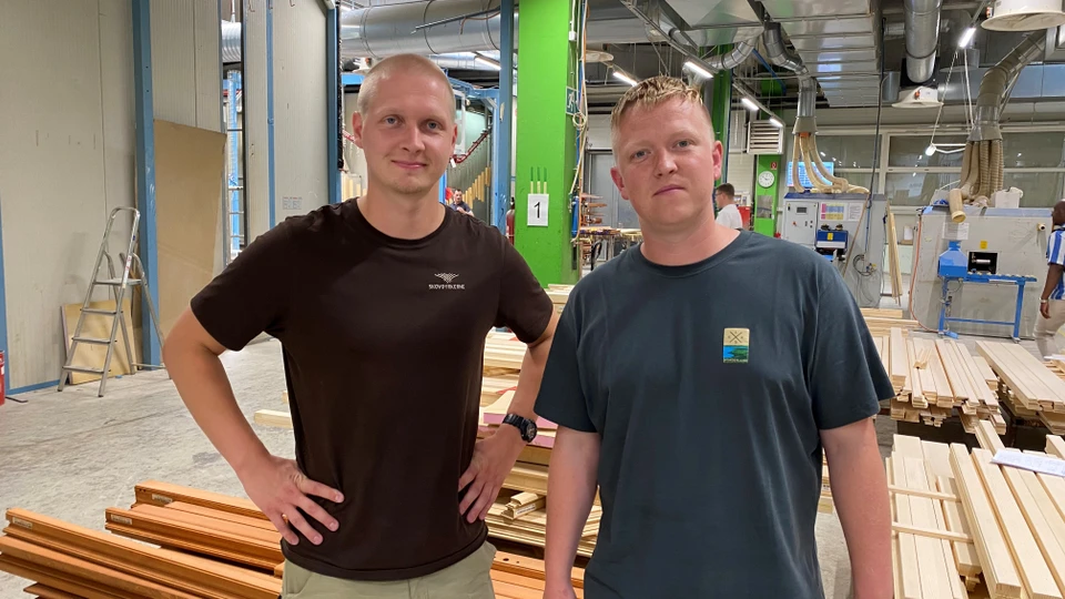 To studerende, Emil Holm Jessen og Magnus Gadegaard, fra Skovskolen ved Auning på Djursland